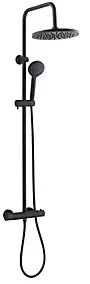 Colonne de douche thermostatique noire, Edouard Rousseau Pagan