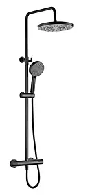Colonne de douche thermostatique noire, Edouard Rousseau Stats