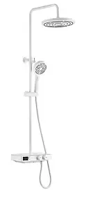 Colonne de douche thermostatique blanche, Edouard Rousseau Ekogest