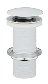 Bonde de lavabo ø 63 mm Rousseau avec clapet clic clac blanc sans trop plein