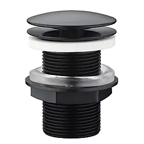 Bonde de lavabo à écoulement libre Ø 63 mm laiton Rousseau noir