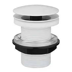 Bonde de lavabo à écoulement libre Ø 66 mm laiton Rousseau blanc