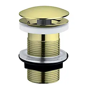 Bonde de lavabo à écoulement libre Ø 63 mm laiton Rousseau effet or