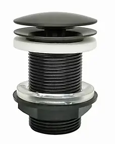 Bonde de lavabo à écoulement libre Ø 63 mm laiton Rousseau graphite mat