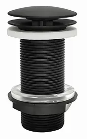 Bonde de lavabo à écoulement libre Ø 60 mm laiton Rousseau noir