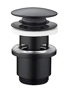 Bonde de lavabo ø 71 mm Rousseau avec clapet clic clac ou fixe noir