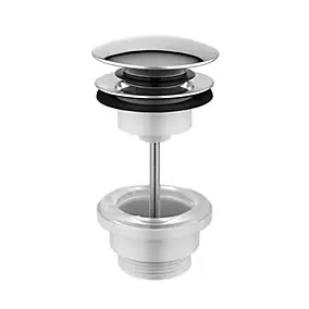 Bonde lavabo clic-clac 2 parties avec clapet recouvrant chromé D. 63 mm - Edouard Rousseau