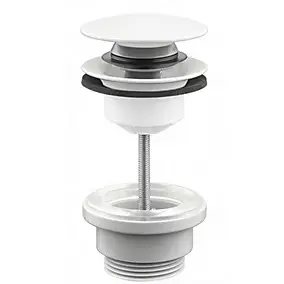 Bonde lavabo clic-clac 2 parties avec clapet non recouvrant blanc D. 63 mm - Edouard Rousseau