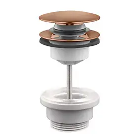 Bonde lavabo clic-clac 2 parties avec clapet recouvrant cuivre titanium D. 63 mm - Edouard Rousseau
