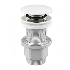 Bonde lavabo universelle clic-clac blanc mat - Edouard Rousseau