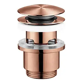Bonde lavabo clic-clac cuivre titanium H. 75 mm - Edouard Rousseau