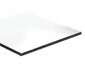 Crédence réversible blanc satiné / blanc brillant 2 x 1 m ép. 3 mm