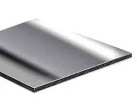 Crédence réversible miroir / aluminium brut 1 x 0.50 m ép. 3 mm