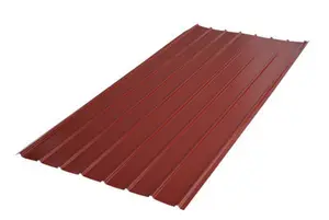 Plaque acier nervuré galvanisée rouge 2 X 0.90M