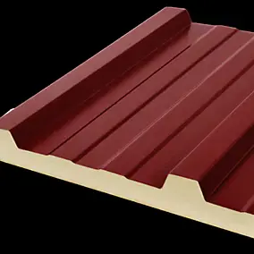 Panneaux sandwich rouge Ondométal - 4 cm - Sedpa France