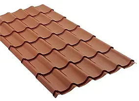 Plaque acier tuile rouge Rooftile 980 - Sedpa France