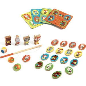 Set jeu de société LudoWood 4 en 1