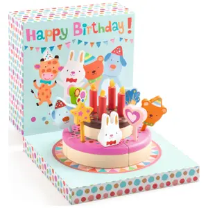 Gâteau en bois Happy Birthday