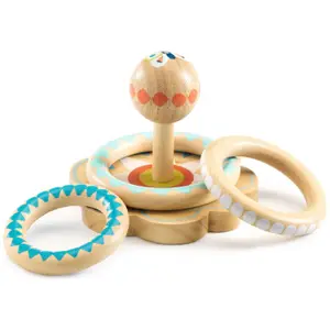 Jeu d'anneaux en bois à empiler BabyHoopi