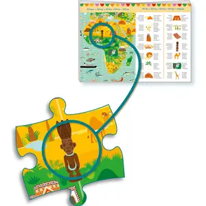 Puzzle d'observation avec livret Tour du monde (200 pièces)