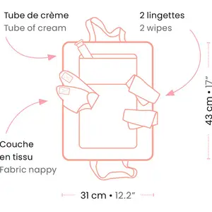 Sac à langer pour poupon Pink Peak