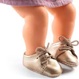 Chaussures Pomea dorées pour poupée