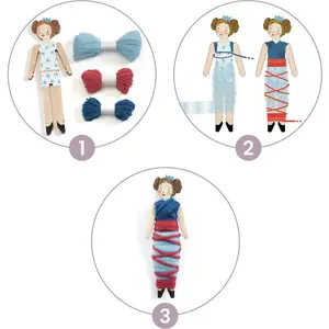 Kit DIY 5 poupées chasse-tracas à créer