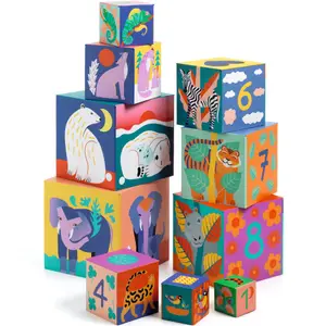 Cube à empiler Animaux sauvages