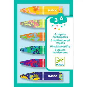 Lot de 6 petits crayons multicolores