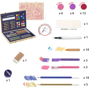 Boîte de couleurs pour dessiner, colorier et peindre Sparkling box