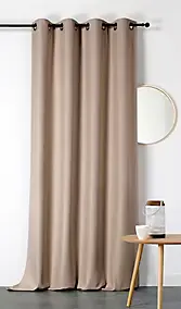 Rideau occultant thermique Boreal Linder beige L.280 x L.140 cm