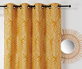 Rideau Tasmanie L.240 x L.140 cm jaune mangue