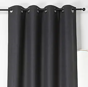 Rideau occultant thermique Boreal Linder anthracite L.260 x l.140 cm