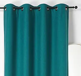 Rideau occultant thermique Boreal Linder bleu L.260 x l.140 cm