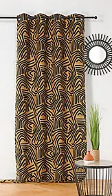 Rideau Nairobi jaune Linder l.145 x H.260 cm