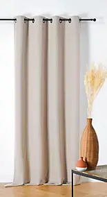 Rideau occultant Savana l.145 x H.240 cm beige