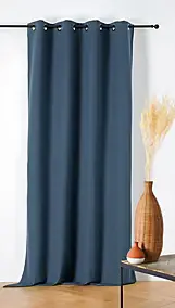 Rideau occultant Savana l.145 x H.240 cm bleu
