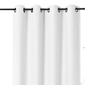 Rideau tamisant thermique à oeillets blanc H.260 x l. 140 cm Linder Boréal