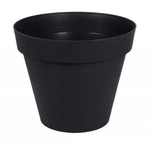 Pot plastique gris foncé 356 L Ø 100 cm H.79 cm rond "Toscane"