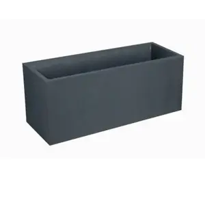 Jardinière gris anthracite P. 100 x l. 40 cm Volcania