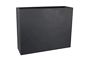 Muret XL plastique EDA Durdica anthracite 99,5 x 29,5 x h.78,5 cm