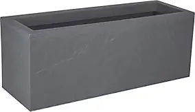 Jardinière plastique EDA Durdica Up gris galet 79,5 x 29,5 x h.29,5 cm