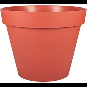 Pot de fleurs rond grand format polypropylène terre battue 356 L TOSCANE diamètre 100 cm