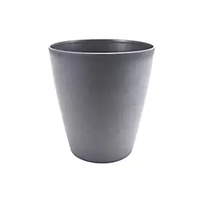 Cache-pot rond en polypropylène gris souris ø38 cm Eda Agatha