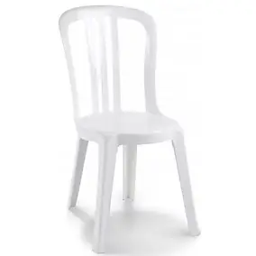 Chaise de jardin bistrot Grosfillex blanc