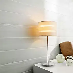 Lambris PVC 4m bois fin Blanc (vendu à la botte)