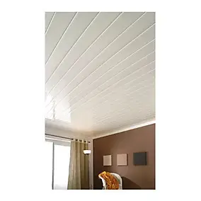Lambris PVC 4m blanc brillant (vendu à la botte)