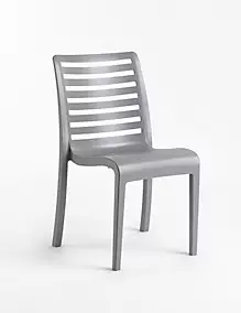 Chaise de jardin Slat Grosfillex L.53 x P.58 x H.88 cm gris platinium