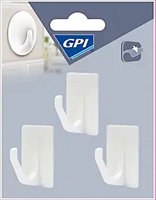 Crochet rectangle GPI grand modèle blanc