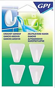 4 crochets standards GPI blanc Blanc